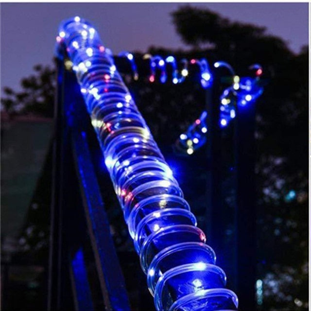 32M 300Leds Solar Powered Led Rope Strip Lights Outdoor Waterproof Fairy Garden Garland For