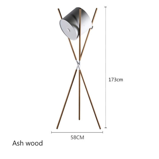 Nordic Minimalist Solid Wood Led Floor Lamp Living Room Home Decor Bedroom Bedside Hotel Villa Sofa