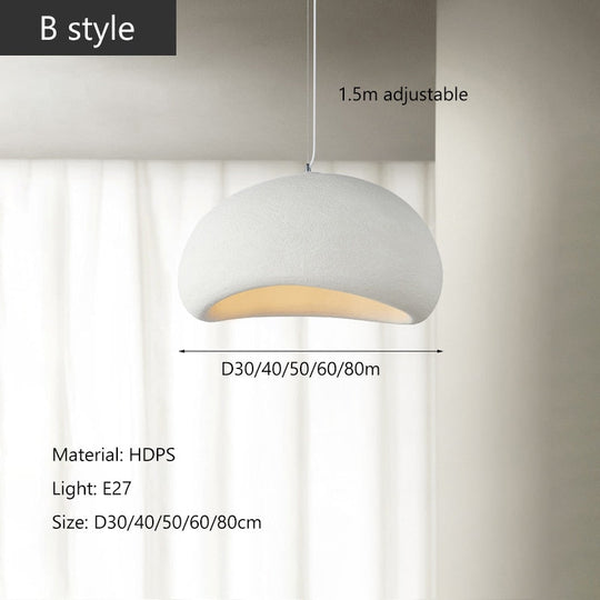 Nordic Minimalist Wabi Sabi Led Pendant Lights: Elegant Home Decor Chandelier For Dining Room Bar