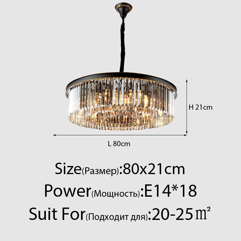 Susie - Modern Industrial Retro Crystal Chandelier 18Heads Black Chandeliers