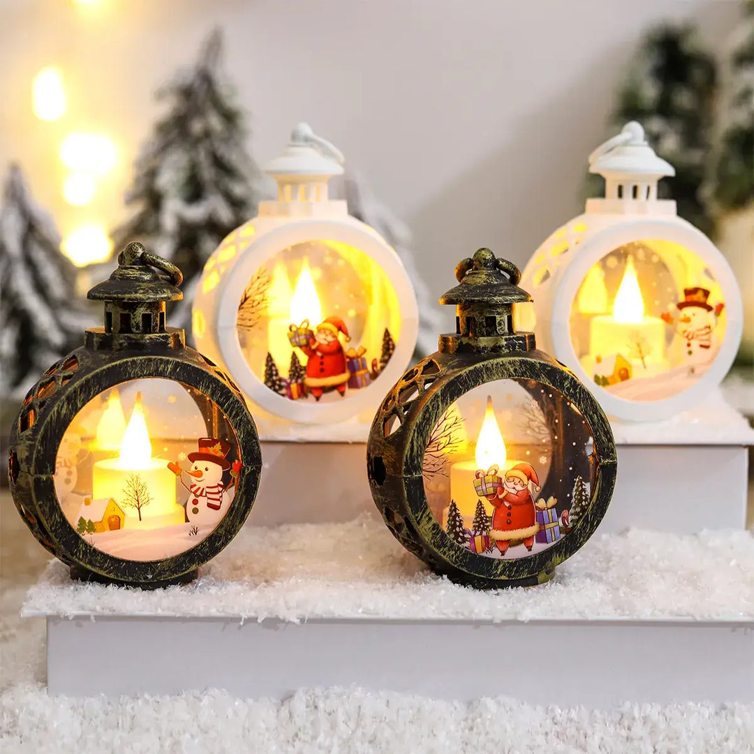 Round Christmas Lantren Led Ligh Decoration For Home Room Bedroom Fairy Lights Navidad New Year
