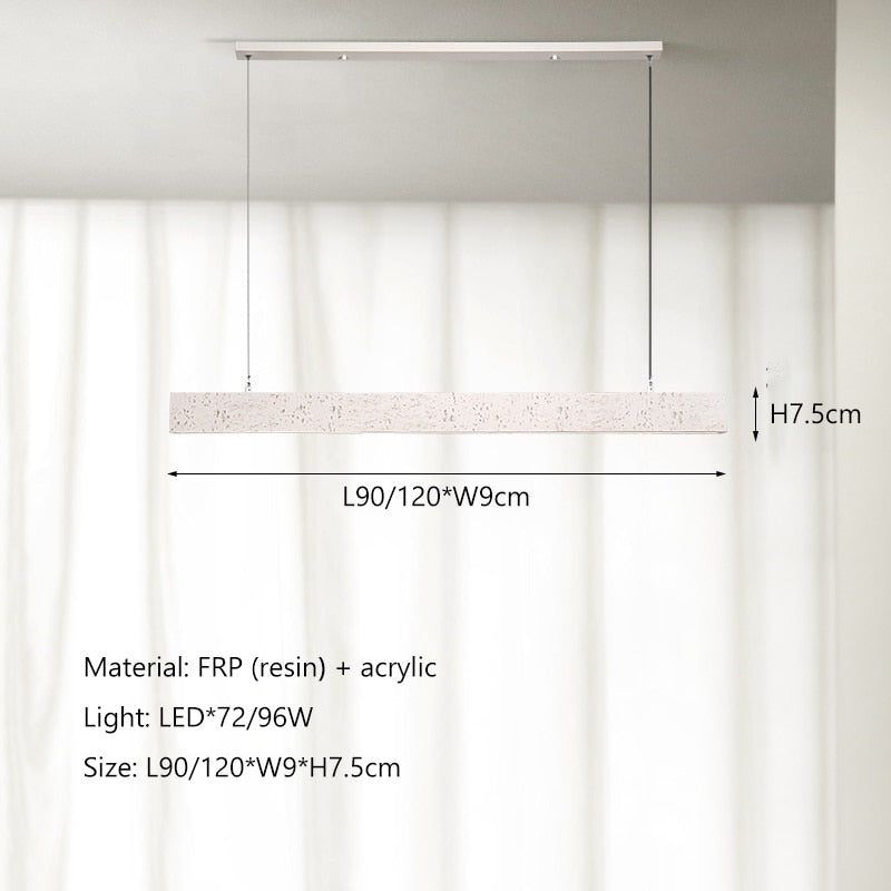 Nordic Minimalist Wabi Sabi Wind Led Strip Restaurant Bar Pendant Lights Home Decor Dining Room