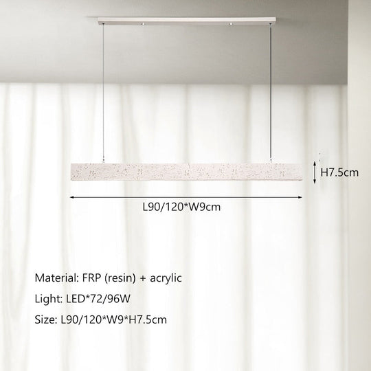 Nordic Minimalist Wabi Sabi Wind Led Strip Restaurant Bar Pendant Lights Home Decor Dining Room