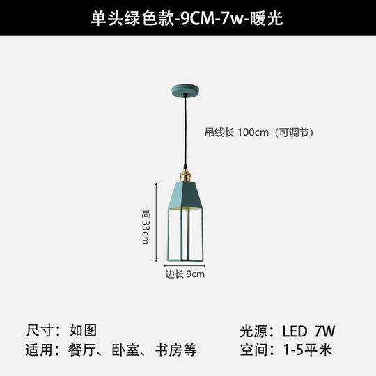 Nordic Modern Macaroon Colorful Led Pendant Light Individual Creative Hanging Lamp Restaurant