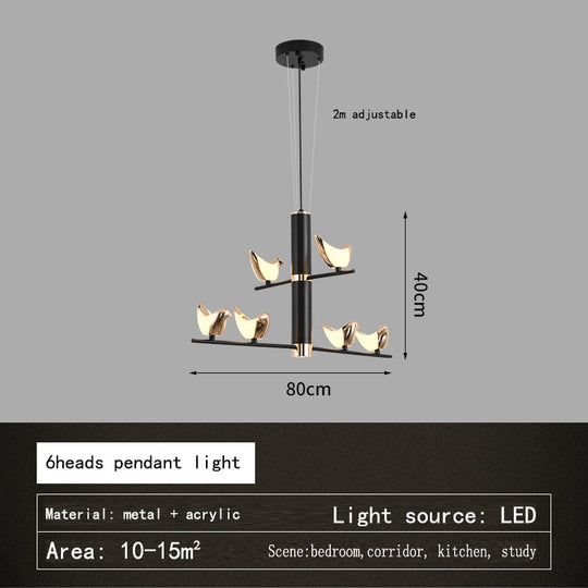 Modern Hallway Stair Led Pendant Lamp Light Creative Mounted Bird Wall Sconce Bedroom Bedside