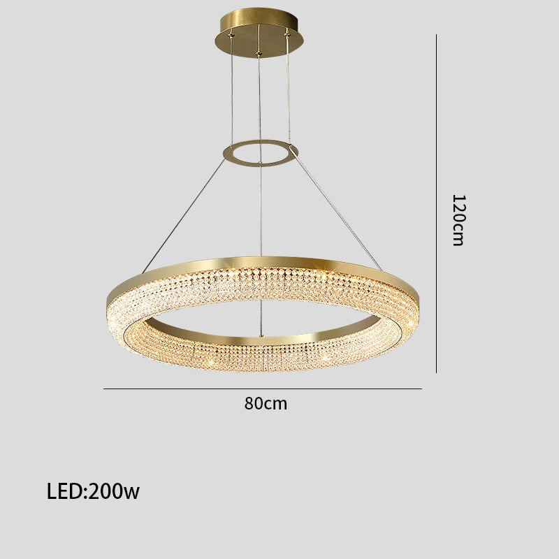 Hanna - Luxury Crystal Chandelier For Living Room Dining Pendant Light