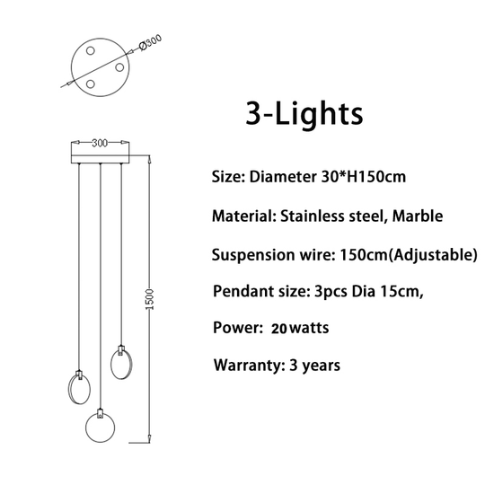 Luxury Marble Led Chandelier For Staircase Large Lobby Hallway Light Fixture Modern Home Decor Long