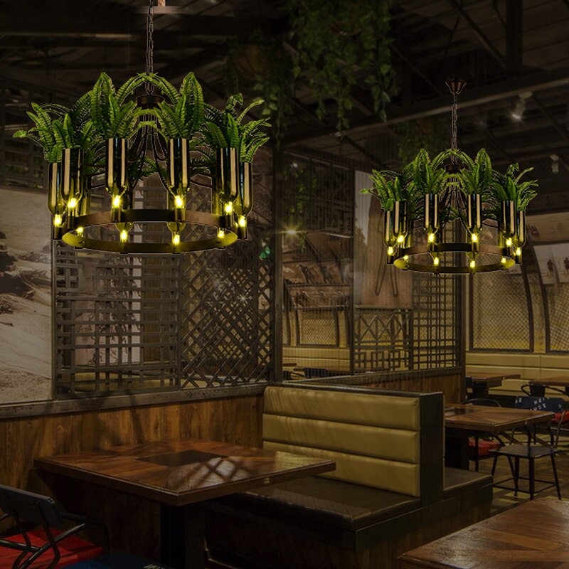 Plant Chandelier Lndustrial Style Creative Personality Hot Pot Restaurant Clothing Shop Bar Flowers