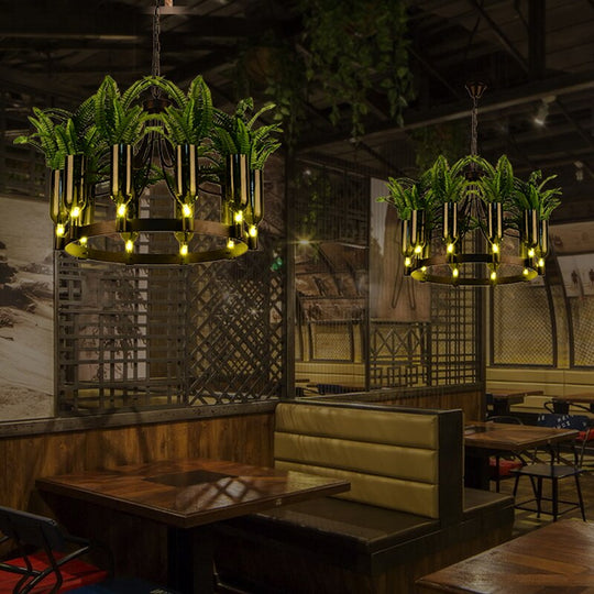 Plant Chandelier Lndustrial Style Creative Personality Hot Pot Restaurant Clothing Shop Bar Flowers