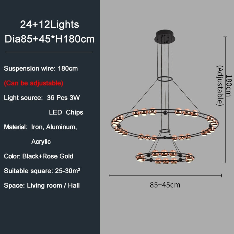 Modern Led Chandelier For Living Dining Room Creative Design Home Decor Indoor Lighting Luxury