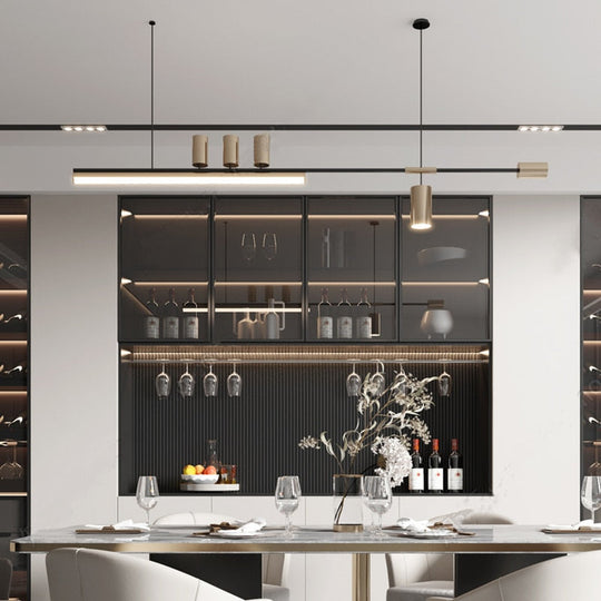 Modern Kitchen Chandelier Deluxe Dining Room Lamp Indoor Lighting Living Long Villa Cafe Pendant