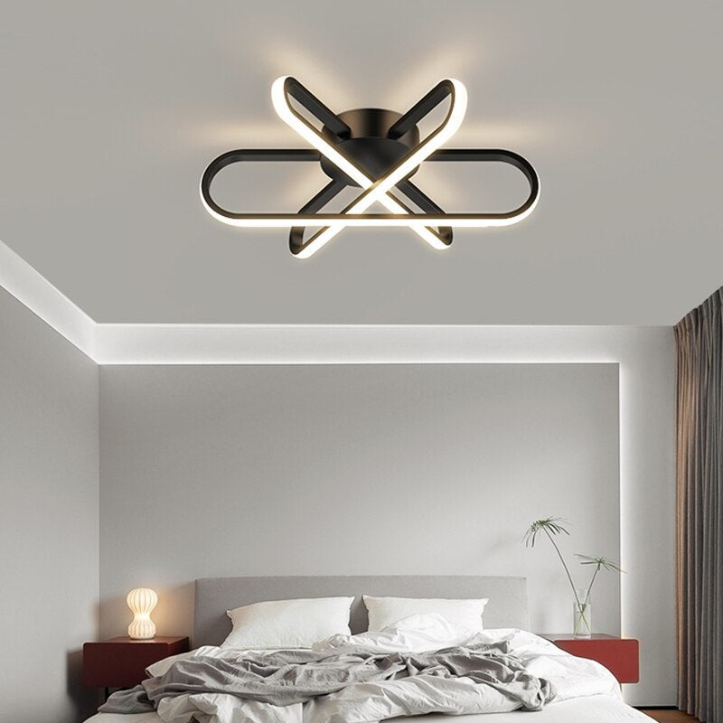Modern Minimalist Living Room Chandeliers Atmosphere Home Headlight Creative Led Geometric Ceiling