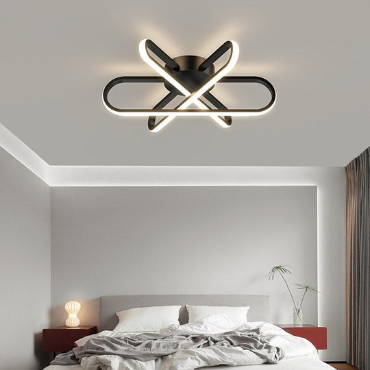 Modern Minimalist Living Room Chandeliers Atmosphere Home Headlight Creative Led Geometric Ceiling