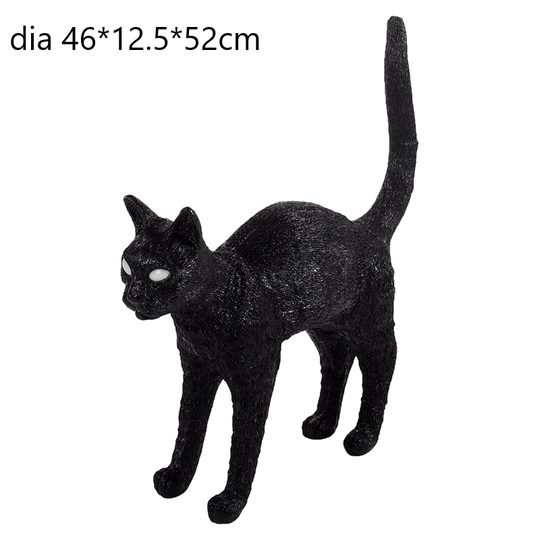 Nordic Resin Cat Table Lamps - Bedside Desk Lamp With Led Light Fixtures For Bedroom Artistic Home