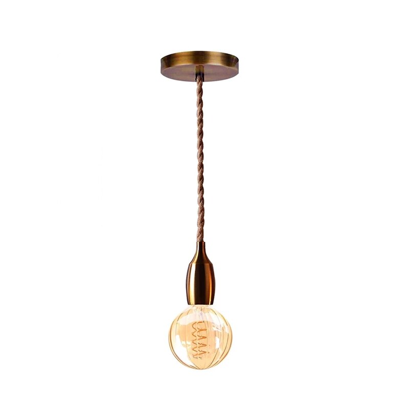 Retro Hemp Rope Industrial Chandelier Base Electroplating Bottle Pendant E27Lamp Holder Kitchen