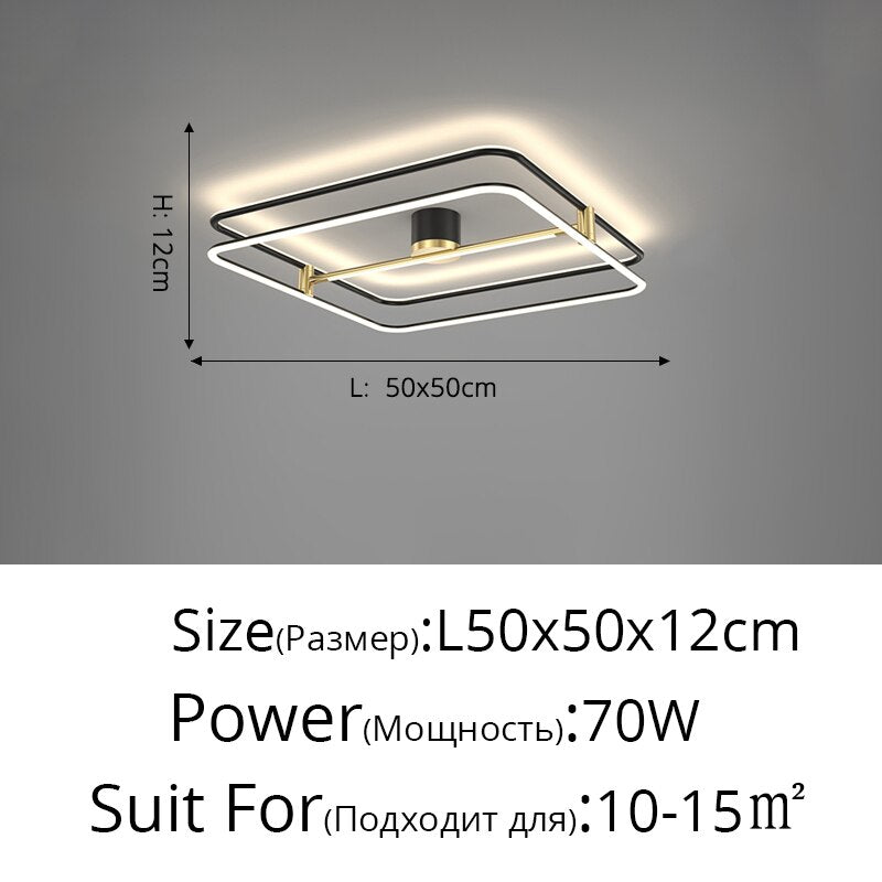Recessed Led Ceiling Lights Simple Modern Bedroom Lamp Nordic Light Luxury Living Room Creative