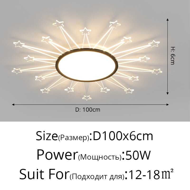Ultra-Thin Living Room Led Ceiling Lights Modern Minimalist Atmosphere Bedroom Lamp Creative Sun