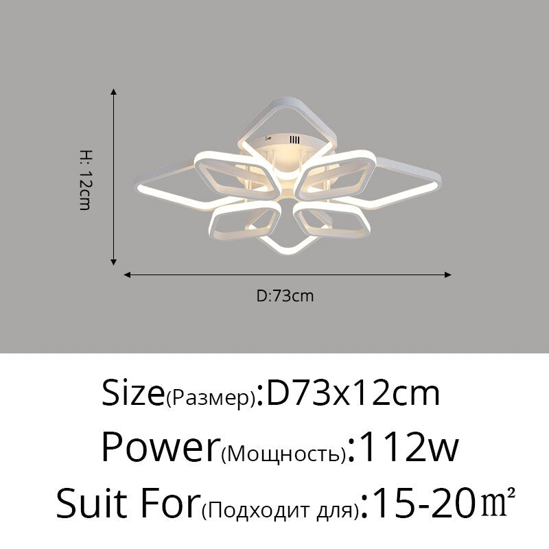 Nordic Creative Living Room Decor Led Chandeliers Modern Minimalist Romantic Bedroom Geometric