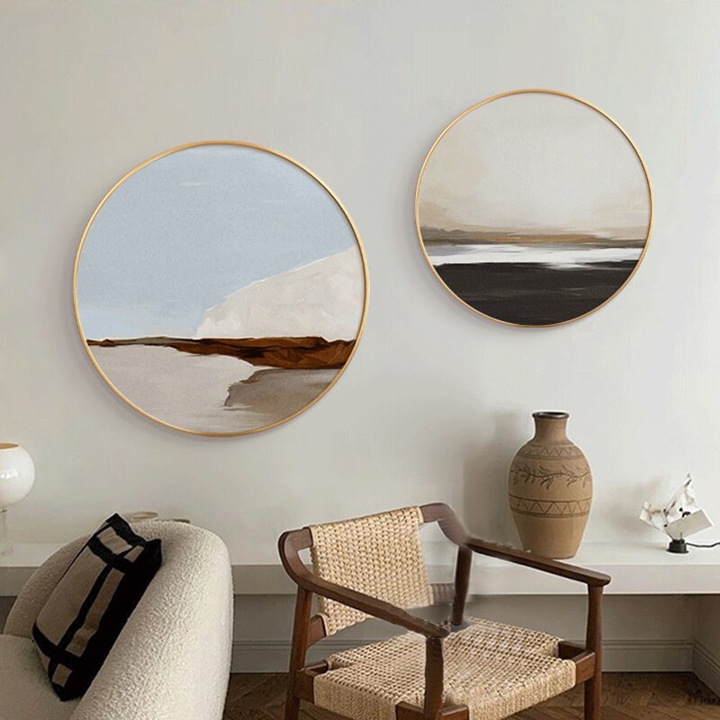 Modern Minimalist Nordic Abstract Landscape Canvas Poster Wall Painting