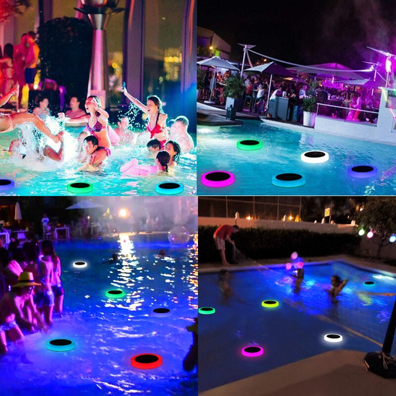Rgbw Color App Remote Solar Floating Light Led Swimming Pool Outdoor Lights Waterproof Ip68 Changing