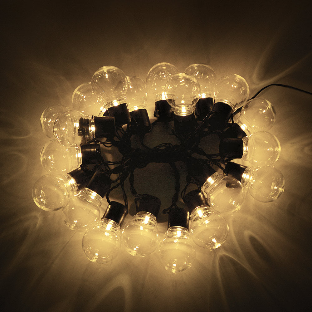 5M 20 Ball Bulbs Solar Led Garden Light Milky/ Clear Bulb Backyard Patio Lights Vintage Decorative