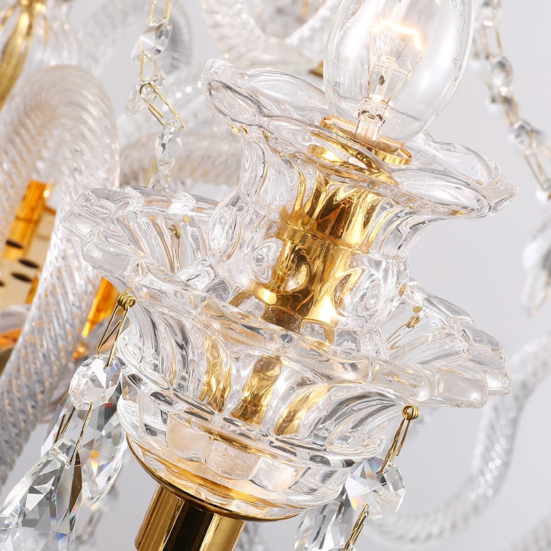 Palace - European Style Hotel Villa Brass Chandelier For Indoor Living And Dining Room Chandelier