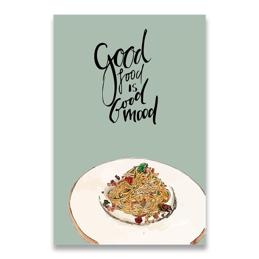 Abstract Chinese Dumplings Canvas Art: Restaurant Food Poster Print For Kitchen Decor 20X25Cm(No