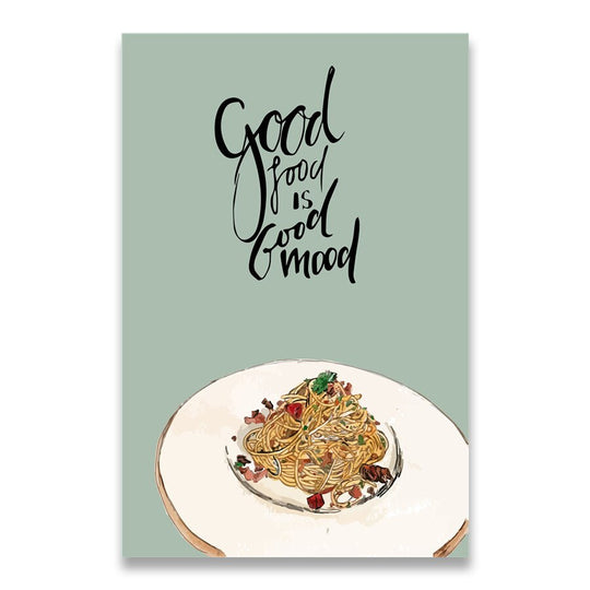 Abstract Chinese Dumplings Canvas Art: Restaurant Food Poster Print For Kitchen Decor 20X25Cm(No