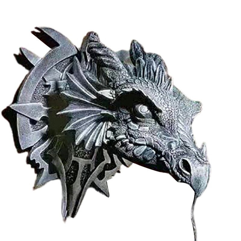 Led Dinosaur Hanging Lamp Lantern Industrial Style Resin Dragon Head Crafts Pendent Halloween