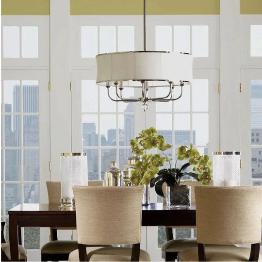 Emily American Style All - Copper Chandelier - Simple Creative Fabric Lampshade For Living Spaces
