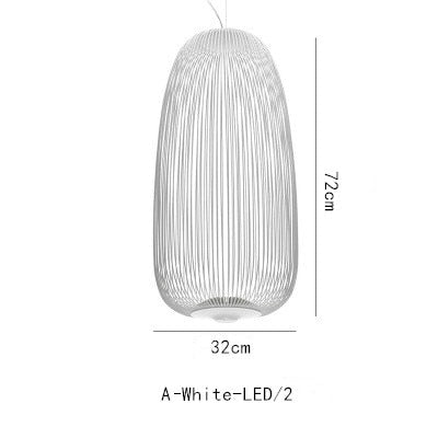 Nordic Foscarini Spokes Chandelier Art Iron Bird Cage Led Creative Villa Lobby Living Dining Room