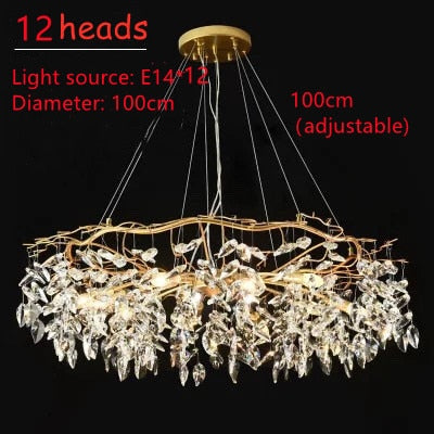 Modern Led Crystal Chandelier Lighting Luxury Home Decor Lamp For Living Room Hotel Hall Villa Art