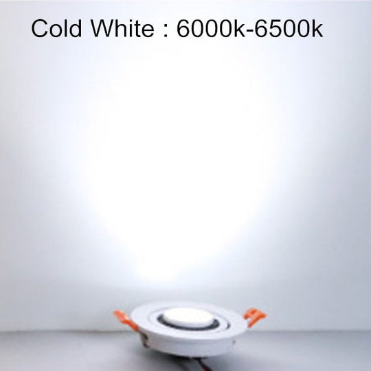 Ac/Dc 12V 24V 360° Rotatable Angle Led Recessed Downlight 5W 7W 10W 15W 18W Ceiling Spot Light