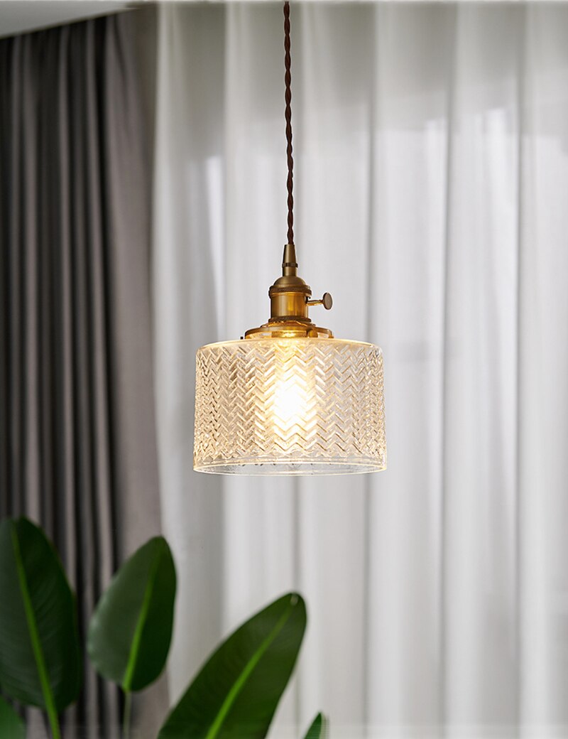Design Glass Pendant Lamps Modern Hanging Lights Cords For Dining Bedside Home Decorative Japanese