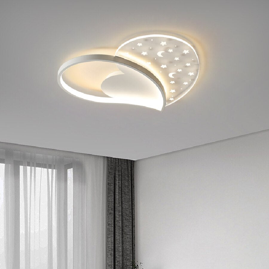 Modern Led Ceiling Lamp Simple Home Heart - Shaped Lamps Living Room Bedroom Study Light Indoor