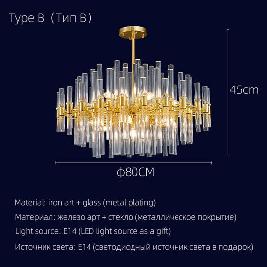 Ceiling Chandelier Lustre/Lampara Techo Led/Home Decor Decoration Mansion /Gold Crystal Chandeliers