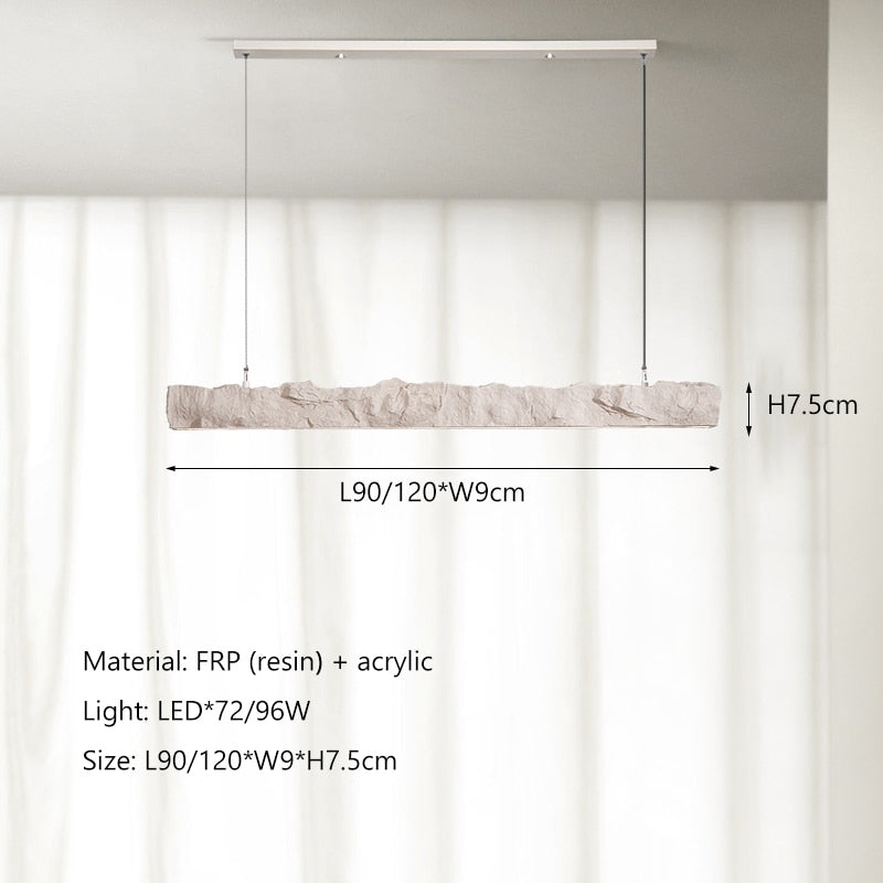 Nordic Minimalist Wabi Sabi Wind Led Strip Restaurant Bar Pendant Lights Home Decor Dining Room
