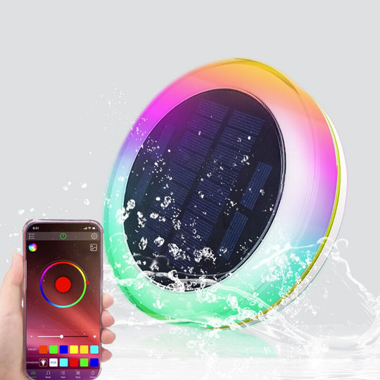 Rgbw Color App Remote Solar Floating Light Led Swimming Pool Outdoor Lights Waterproof Ip68 Changing