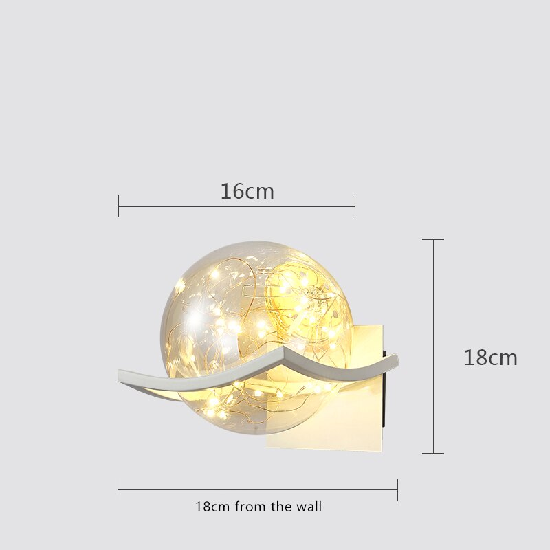 Gypsophila Led Wall Lamps Bedside Aisle Entrance Corridor Bedroom Interior Sconces Modern Antler