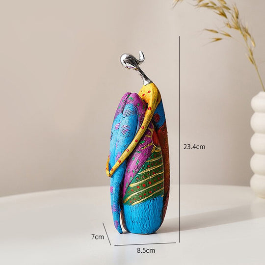 Abstract Art Resin Woman Sculpture: A Modern & Vibrant Touch For Home Decor Items