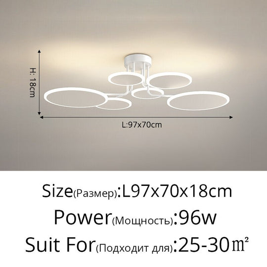 Nordic Minimalist Led Ceiling Chandeliers For Living Room Bedroom Dining Table Lamp Home Fixture