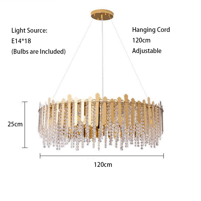 Luxury Dimmable Led Ceiling Chandeliers - Glass Gold Hanging Lamps With Remote Control For Home