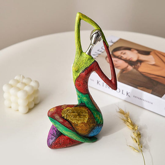 Abstract Art Resin Woman Sculpture: A Modern & Vibrant Touch For Home Decor Items