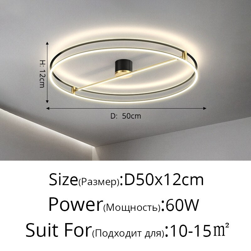 Recessed Led Ceiling Lights Simple Modern Bedroom Lamp Nordic Light Luxury Living Room Creative