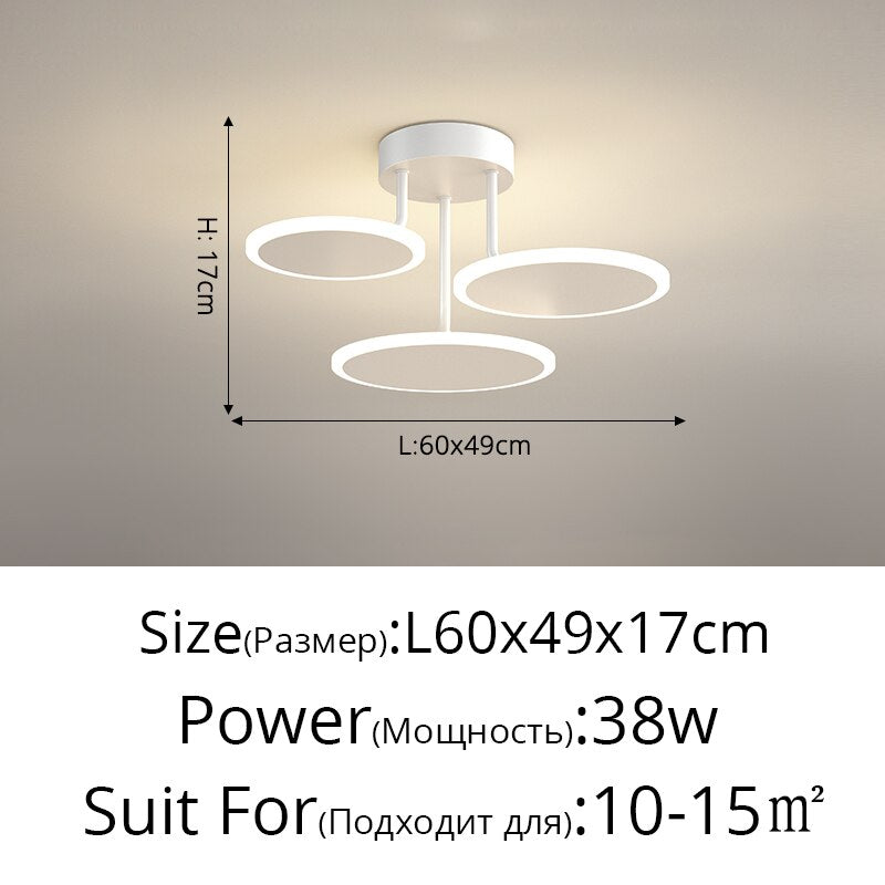 Nordic Minimalist Led Ceiling Chandeliers For Living Room Bedroom Dining Table Lamp Home Fixture