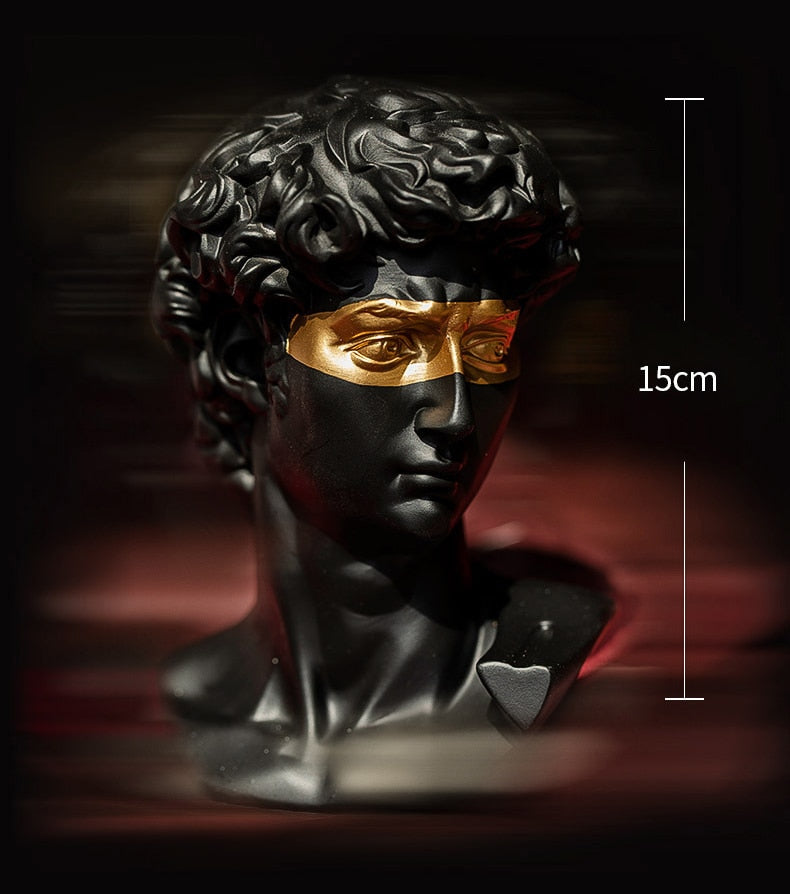 Resin David Bust Sculpture: Elegant Office And Home Decor Accessory Items