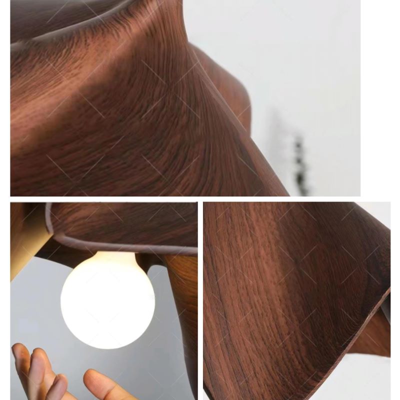 Nordic Simple Single Head Chandelier Creative Leaf Resin Pendant Lamp Home Stay Dining Bedroom Study