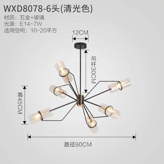 Nordic Modern Simple Industrial Glass Led Pendant Lights Individual Hanging Lamp Living Room Dining