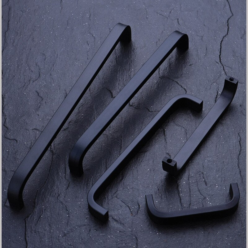 4/6/8/10/12 Inches Gold Black Silver Space Aluminum Handles Kitchen Door Cabinet Straight Handle