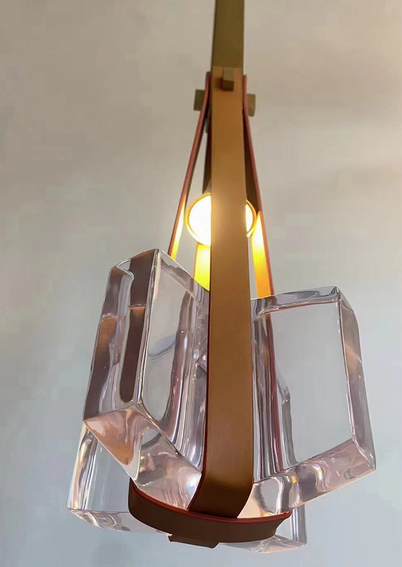 Nimbus - Nordic Luxury Crystal Pendant Light For Bedroom Restaurant Brown Clear